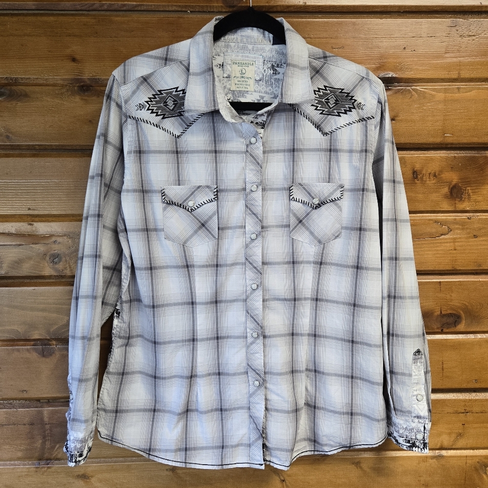 Panhandle Rough Stock Gradient Plaid Southwestern… - image 1